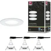 Paulmann 92980 LED-inbyggnadsbelysning Set 3 st LED GU10 19.5 W Matt vit