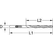Ks Tools 330.2048 330.2048 HSS-G Metall-spiralborrset 4.8 mm Total längd 86.0 mm blank DIN 338 10 st