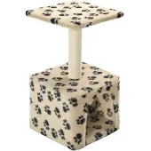 vidaXL Katt Klösträd med klöspelare i sisal 55 cm tassavtryck beige