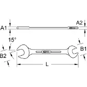 Ks Tools 518.0716 518.0716 Dubbelskruvnyckel Nyckelvidd (Metrisk) (för titel) 24 - 27 mm