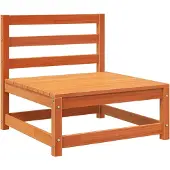 vidaXL Trädgårdssoffa utan armstöd vaxbrun 70x70x67 cm massiv furu