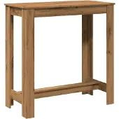 vidaXL Barbord, hantverksmässig ek, 102x50x103,5 cm