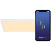 Nordlux Smart taklampa Harlow Smart, dimbar, Vitt / opal, Vardagsrum / matsal, Syntetmaterial, Smarta hem taklampa
