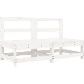 vidaXL Mittensoffor 2 st vit massiv furu