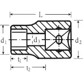 Stahlwille Hylsnyckel 03270014; 1/2''; E14