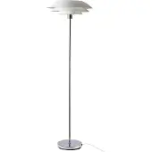 Dyberg Larsen Golvlampa DL45, Förkromad / silver, Vardagsrum / matsal, Metall, Skandinavisk, Golvlampa