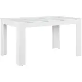 En.casa [] Matbord Nora-140x90x77cm-vit-för 6 personer