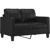 vidaXL 2-sitssoffa svart 120 cm konstläder