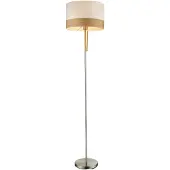 Globo Golvlampa Libba, Creme / bärnsten, Vardagsrum / matsal, Textil / tyger / siden, Modern, Golvlampa