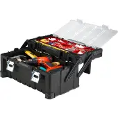 Keter verktygslåda 22" CANTILEVER svart/röd