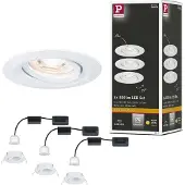 Paulmann 92971 EBL Nova mini Plus Coin LED-inbyggnadsbelysning Set 3 st LED 4.20 W Vit