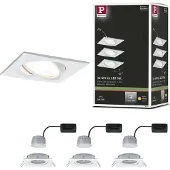 Paulmann 93490 Inbyggnadsbelysning Set 3 st 6 W Matt vit