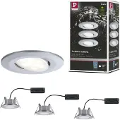 Paulmann Calla LED-badrumsbelysning inbyggnad Set 3 st 18 W IP65 Krom (matt)