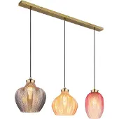 Globo Glas pendellampa Jessica, dimbar, Multifärgad, Vardagsrum / matsal, Glas, Pendellampa