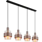 Globo Lighting Hänglampa Milley, dimbar, Brun / mässing, Vardagsrum / matsal, Metall, Modern, Pendellampa