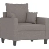 vidaXL Fåtölj taupe 60 cm tyg