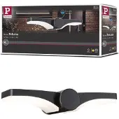 Paulmann LED utomhus vägglampa Pekana, Svart, Aluminium / grå / zink, Modern, LED-vägglampa utomhus