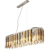 Searchlight Kristall pendellampa Clarissa, dimbar, Vardagsrum / matsal, Metall, Pendellampa
