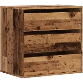 vidaXL Vinkelbyrå gammalt trä 60x41x58 cm ingeniörträ, byrå med lådor, arkivskåp, lådskåp, skåp 852850