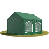 TOOLPORT 3x3 m partytält, med bottenram, PVC 750, mörkgrön