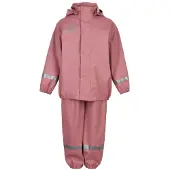 Color Kids Regnkläder m. Hängslen - PU - Gammal Rose - - 3 år (98) - Regnkläder