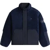 Tommy Hilfiger Fleecejacka - Teddy - Dark Natt Blue - - 6 år (116) - Fleecejacka