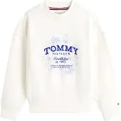Tommy Hilfiger Sweatshirt - Crew - Forntida White - - 12 år (152) - Sweatshirt
