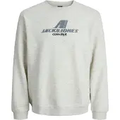 Jack & Jones Sweatshirt - JcoTier - White Melange - - 8 år (128) - Sweatshirt