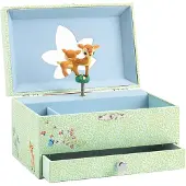 Djeco Smyckeskrin m. Musik - 18x10x13 cm - Rådjur - - One Size - Smyckeskrin