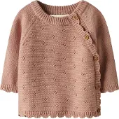Lil´ Atelier Lil' Atelier Tröja - Stickad/Hålmönster - NbfLaguna - Misty Rose - - 62 - Tröja