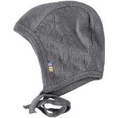 Joha Hjälmmössa - Ull/Silke - Mörkgrå - - 37 cm - Babyhjälm