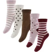 Minymo Strumpor - 5-pack - Rosa Rök - - 19/22 - Strumpor