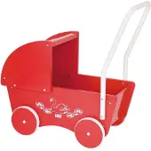 Krea Dockvagn - Trä - Röd - - One Size - Dockvagn