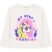 Billieblush Tröja - Ivory m. Tryck - - 4 år (104) - Tröja