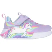 SKECHERS Skor m. Ljus - Unicorn Chaser - Lavender/Multi - - 21 - Blinkande skor