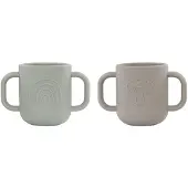 OYOY Kappu Koppar 2-pack /pale Mint - Barnmuggar Silikon Clay
