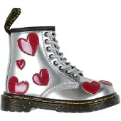 Dr. Martens Kängor - 1460 T - Silver Metallic+Klarröd/Packfärgad - - 23 - Kängor