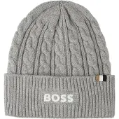 BOSS Mössa - Stickad - Gråmelerad - - 52 cm - Mössa