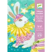 Djeco Kreativt lekset - Palleten Bilder - Djurens karneval - - One Size - Kreativt lekset