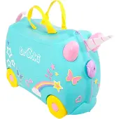 Trunki 1568282711, Resväska, Rosa, Turkos, Gul, Plast, 4 hjul, CE, 18 l