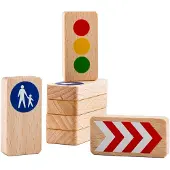 Waytoplay Träleksaker - Trafikljus &amp; Trafikskyltar - - One Size - Leksaker