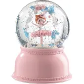 Djeco Snöglob m. Ljus - 14 cm - Rosa m. Ballerina - - One Size - Snöglob