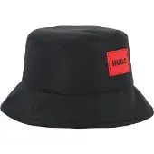 HUGO Bucket Hat - Vändbar - Softshell/Fleece - Svart - - 56 cm - Bucket Hat