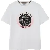 BOSS T-shirt - Team - Vit m. Tryck - - 8 år (128) - T-shirt