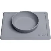 Ezpz Happy Mini Bowl - Silikon - Grå - - One Size - Tallrik