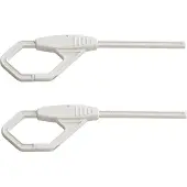 BabyDan Barnsäkringar - Glidlås - 2 St. - Vit - - One Size - Säkerhetsutrustning