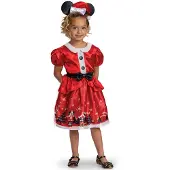 Disguise Maskeradkläder - Christmas Minnie - - 3-4 år (98-104) - Maskeradkläder
