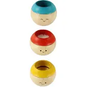PlanToys Sinneskulor - 3 st. - Röd/Gul/Blå - - One Size - Tumlingdjur