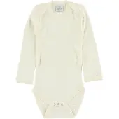 Smallstuff Body - l/ä - Creme m. Hålmönster - - 56 - Body L/Ä