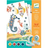 Djeco Stämpel Set - Mix &amp; Match - Roliga djur - - One Size - Kreativt lekset